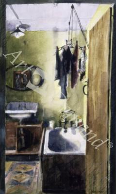láminas y lienzos de Old Bathroom (w/c)
