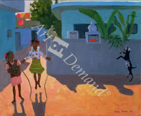 láminas y lienzos de Girl Skipping, 1995 (oil on canvas)