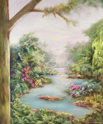 láminas y lienzos de Summer Vista (oil on canvas)