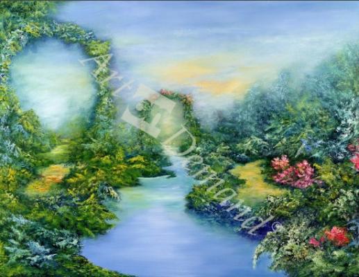 láminas y lienzos de Homeward Journey, 1996 (oil on canvas)