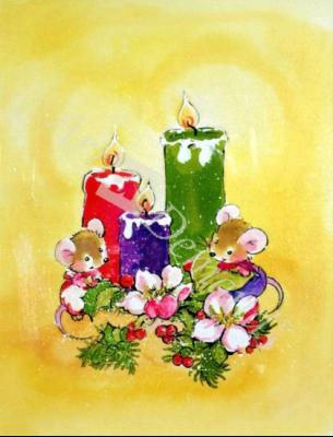láminas y lienzos de Mice with Candles