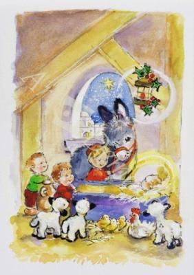 láminas y lienzos de Away in a Manger, 1996 (w/c)