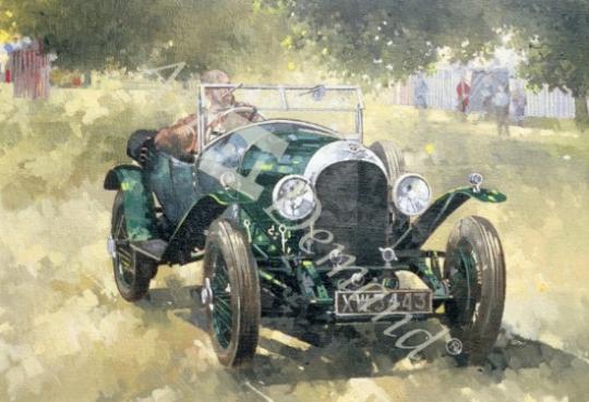 láminas y lienzos de The Green Bentley at Althorp, 1994 (oil on canvas)