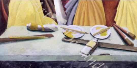 láminas y lienzos de  Gamboge Yellow, 2003 (oil on canvas)
