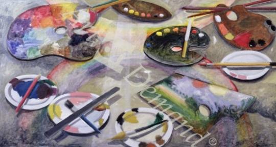 láminas y lienzos de  Spectrum of Artists Palettes, 2003 (oil on canvas)