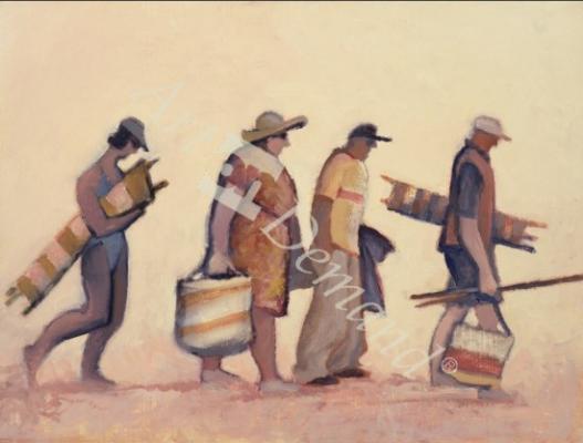 láminas y lienzos de  Last to Leave (oil on board)