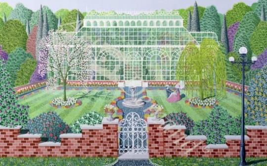 láminas y lienzos de  The Greenhouse in the Park