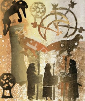 láminas y lienzos de  Birsay Ceremony, 1996 (monotype)