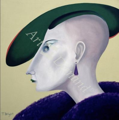 láminas y lienzos de  Women in Profile Series, No. 3, 1998 (oil on canvas)
