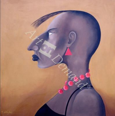 láminas y lienzos de  Women in Profile Series, No. 8, 1998 (oil on canvas)