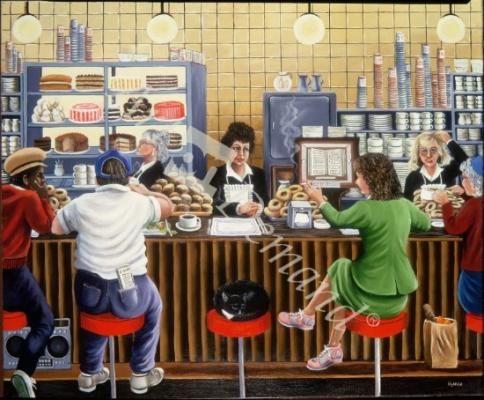 láminas y lienzos de  New York Diner, 1987