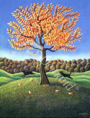láminas y lienzos de  Jumping for Joy, 1988 (pastel)