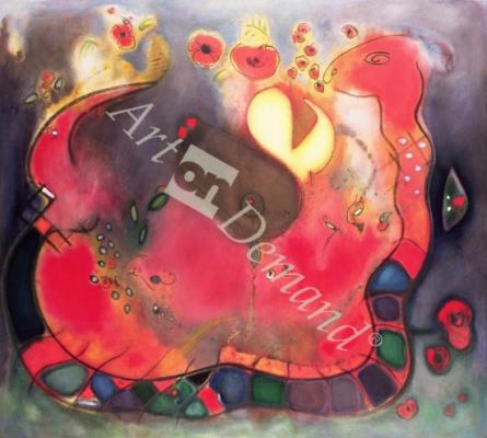 láminas y lienzos de  The Sacred Snake, 1994 (oil on canvas)