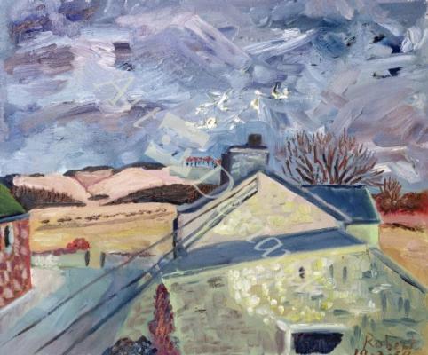 láminas y lienzos de  Doves at High Barns, 1998 (oil on canvas)