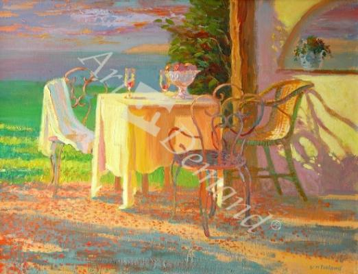 láminas y lienzos de  Evening Terrace, 2003 (oil on canvas)