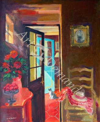láminas y lienzos de  Blue Door, 2003 (oil on canvas)