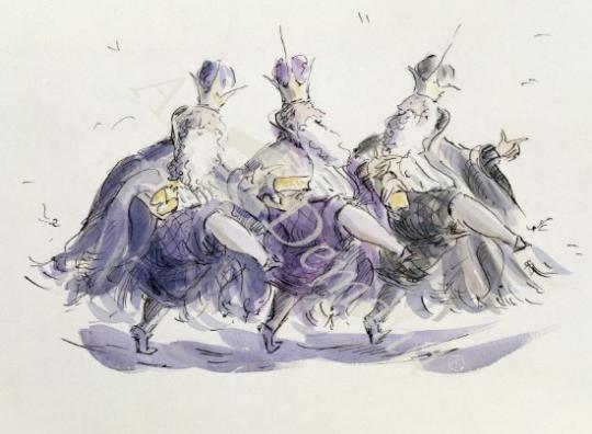 láminas y lienzos de  Three Kings dancing a jig