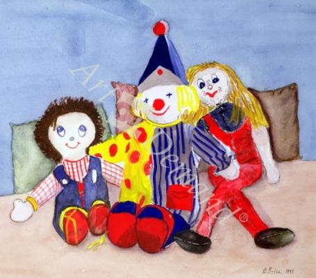 láminas y lienzos de  Tuffy s Toys, 1993 (w/c)