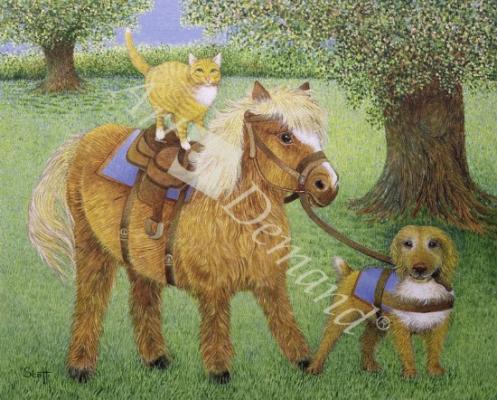 láminas y lienzos de  All Part of the Fun (oil on canvas)