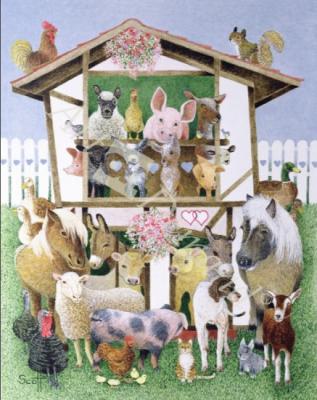 láminas y lienzos de  Animal Playhouse (oil on canvas)