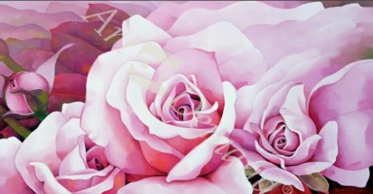láminas y lienzos de  The Roses, 2003 (oil on canvas)