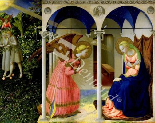 láminas y lienzos de  The Annunciation, c.1430-32 (tempera and gold on panel)
