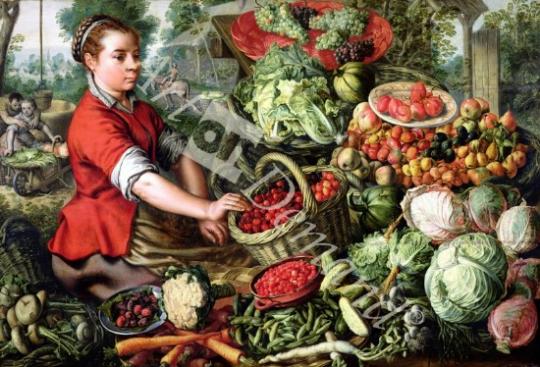 láminas y lienzos de  The Vegetable Seller (oil on canvas)