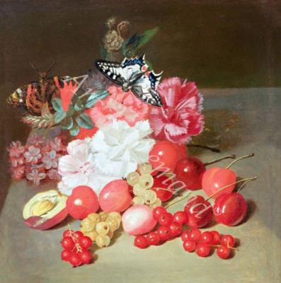 láminas y lienzos de  Still Life with Butterflies (attributed)