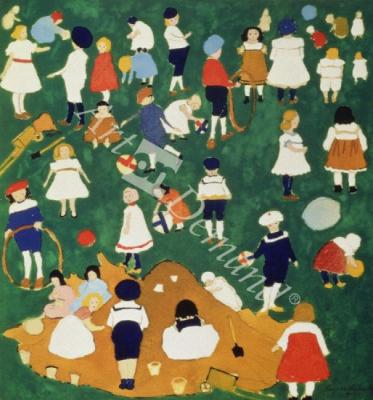 láminas y lienzos de  Children, 1908 (gouache on paper)