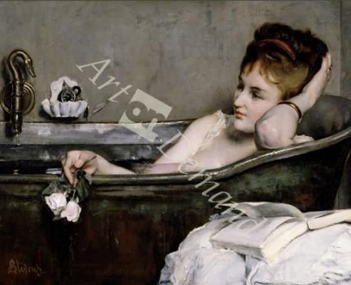 láminas y lienzos de  The Bath, c.1867 (oil on canvas)