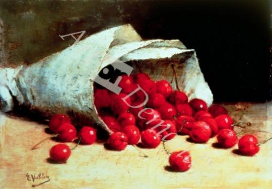 láminas y lienzos de  A spilled bag of cherries