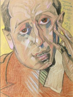 láminas y lienzos de  Portrait of a man, 1924 (pastel on paper)
