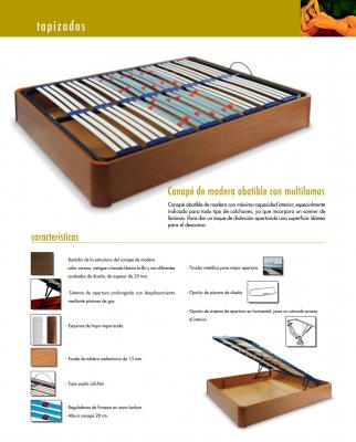 canape abatible de madera