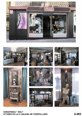 Fachada e interiores corseteria MELI