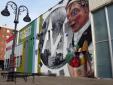 Mural exterior Decoración Mercat de Carrilet en Reus, decoración corporativa y publicidad.