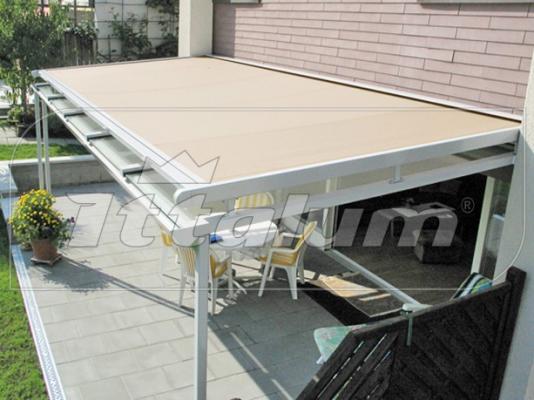toldo veranda para techo cristal