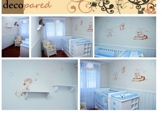 Murales pintados a mano en habitaciones infantiles y juveniles