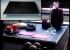 mesa  altura 16 cm en madera negra y patas acero.1 MTR X 1 MTR.OFERTA  85 EUR