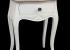 Mesilla 1 Cajn Pars Vintage Blanco Lacado Decapado y Tapa Natural. Madera Tropical.