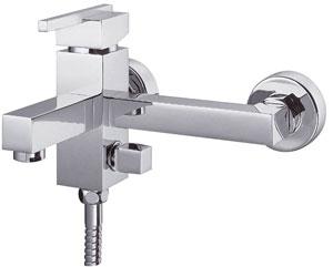 grifo de bañera cuadrada cromo