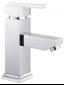 grifo de lavabo cuadrado cromo