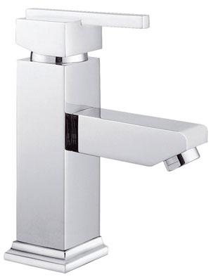 grifo de lavabo cuadrado cromo