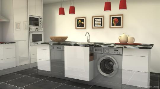 Cocina fórmica brillo