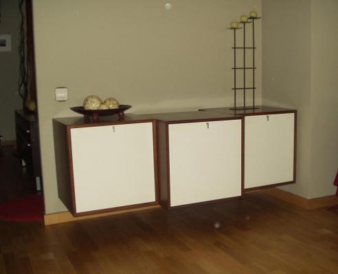 Módulos comedor en madera y laca