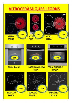 OFERTA VITROCERAMICAS Y HORNOS