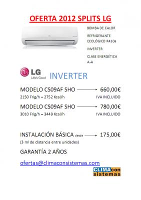 Ofertas Splits LG 2012