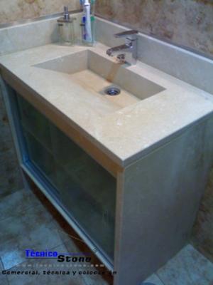 Mueble baño Crema Marfil apomazado