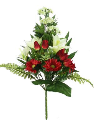 Flores artificiales. Ramo flores artificiales azucenas y gerberas oasisdecor.com