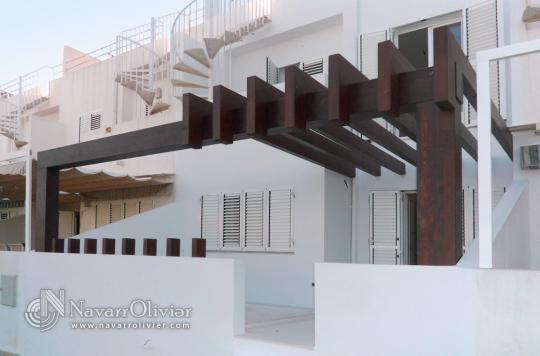 Pergola minimalista para terraza
