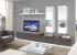 Apuesta por algo distinto: modular de salón en color ceniza y blanco con posibilidad de led en las v